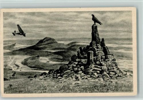 WK II Segelflug sign Lindegreen - Fliegerdenkmal - Die Rhön Nr. T 5 AK
