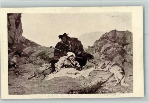 Frank Buchser - Banditenbraut AK