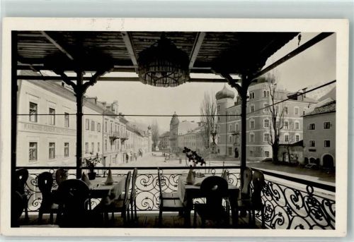 Lienz Hotel Post Terasse mit Stadtplatz