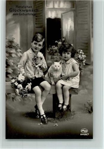 1931 Serie 64436-1 Geburtstag - Kinder mit einer Katze , gute erhaltung