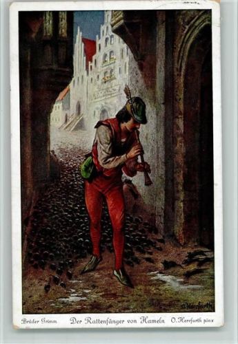 1937 Der Rattenfänger von Hameln, Sage, Märchen - Serie 242 Nr. 4390 AK