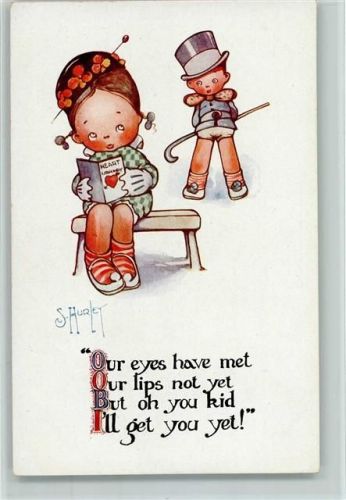 sign S. Hurley - Kinderpoesie , gute Erhaltung Buch lesen Künstlerkarte
