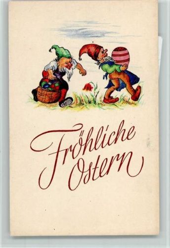 Ostern - Zwerge tragen Ostereier , gute Erhaltung