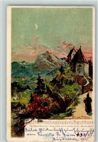 1900 7282 Liederkarte - gute Erhaltung