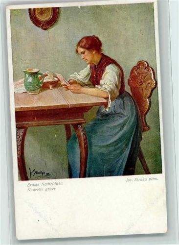 Wiener Kunst - Brief lesen - Ernste Nachrichten , gute Erhaltung