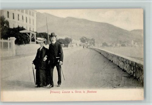 1905 Princess Louise u. Giron in Mentone
