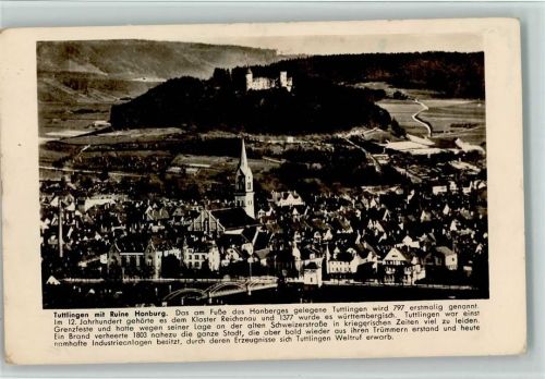 Tuttlingen Gesamtansicht mit Ruine Honburg