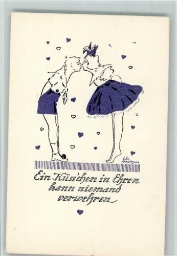 sign Leo Pernitsch - Ein Kuss in Ehren - Poesie , gute Erhaltung AK