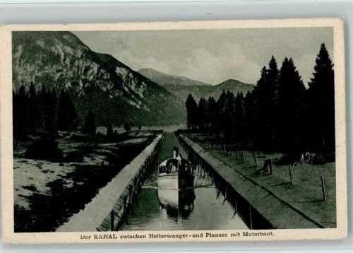 Heiterwang Kanal zwischen Heiterwanger- und Plansee Motorboot
