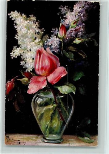 sign Mary Galay - Blumenvase AK
