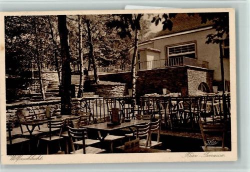 W4000 Düsseldorf Wolfsschlucht Bier-Terrasse AK Brauerei 1939