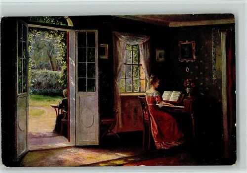 Verlag PFB Nr. 4246 Gemälde von R. Scholz - Sein Lieblingslied