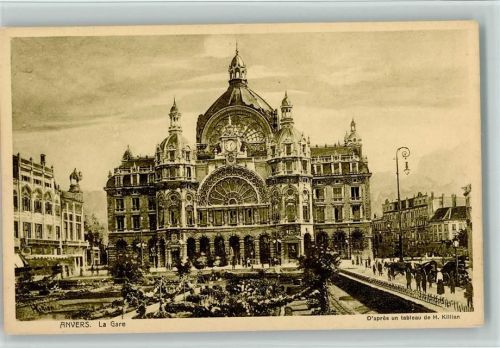 Antwerpen La Gare AK