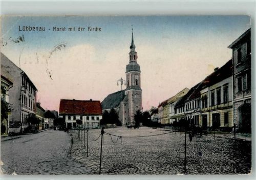 Lübbenau 1918 Markt Kirche