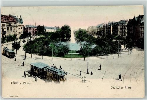 Köln Deutscher Ring 1906 Deutscher Ring Straßenbahn