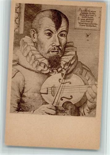 Gemälde von Hans Bach - Der Spielmann , Serie 874-29 Komponist, gute Erhaltung AK