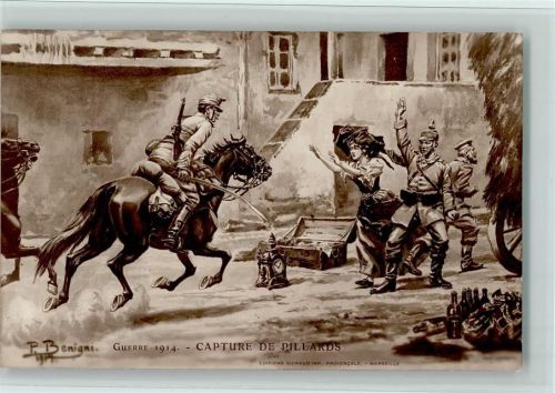 WK I sign Benigni - Guerre 1914 - Capture de Pillards, gute Erhaltung AK