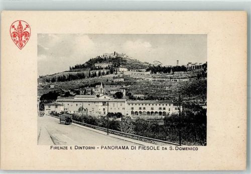 Firenze Panorama di Fiesoleda S. Domenico Straßenbahn