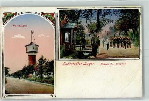 Lockstedter Lager 1916 Einzug der Truppen Soldaten Uniform Pickelhauben Wasserturm