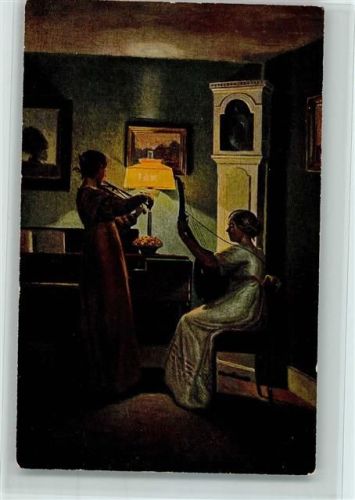 Alfred Broge - ASCO 4753 - Duett mit Laute und Geige AK
