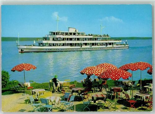 Starnberg Starnberger See Ufercafe M.S. Seehaupt Ort lt. Verlag