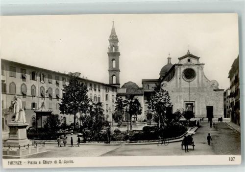 Firenze Piazza e Chiesa di S. Spirito Handkarren