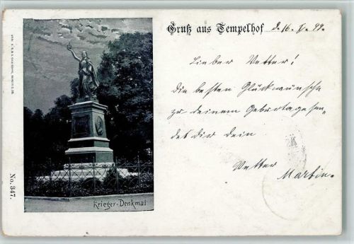 Tempelhof 1899 Krieger-Denkmal