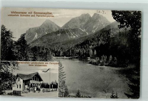 Weissensee - Weissensee Sonnenspitze Schrofen Marienbergspitze Gasthaus Lerchenheim Fernpass