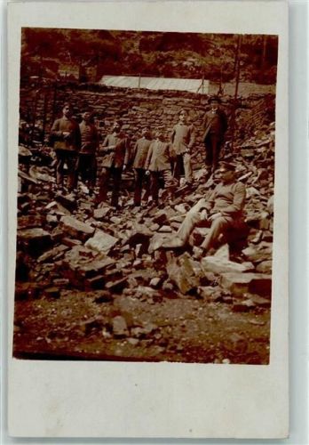Herdorf 1918 Gruppenaufnahme Soldaten Ort handschriftlich