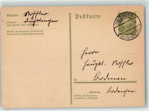 Hilzingen Ganzsache