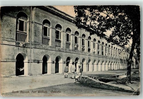 Calcutta Kalkutta 1910 Gebrauchsspuren North Barrack Fort William