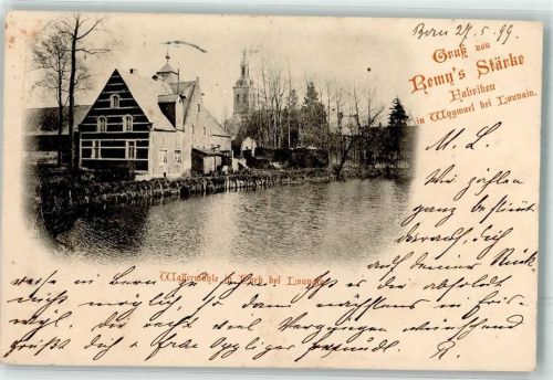 Loewen 1899 Wassermühle im Park bei Louvain Remn`s Stärke Fabrik