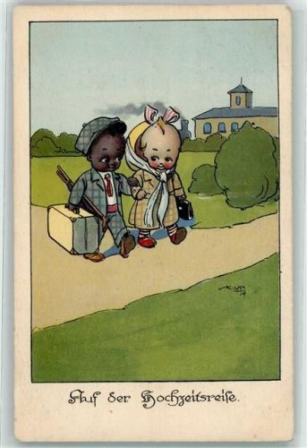 Hochzeitsreise Kinderpoesie sign. K.V. Verlag Leder & Popper Serie 210/IV