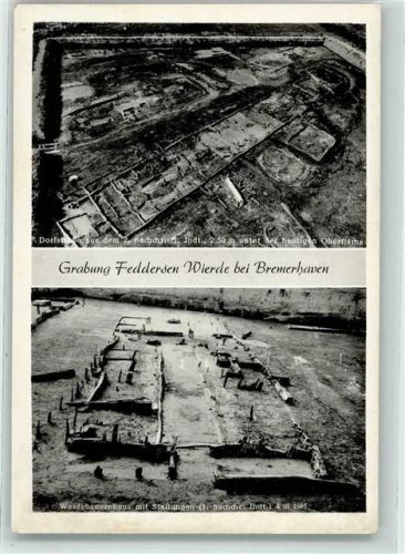 Bremerhaven Grabung Feddersen Wierde Weidebauernhaus m. Stallungen