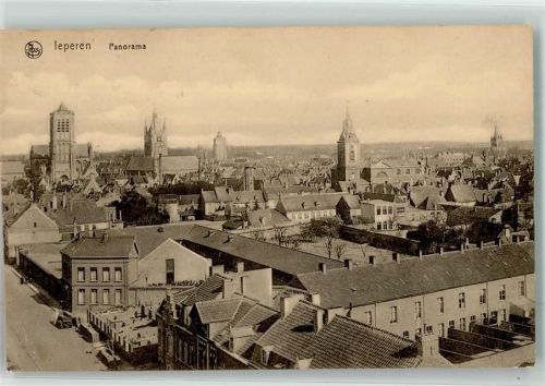 Ypres Ypern / Ieper 1917 - Cathedrale St. Martin Tuchhalle Ort lt. Recherche