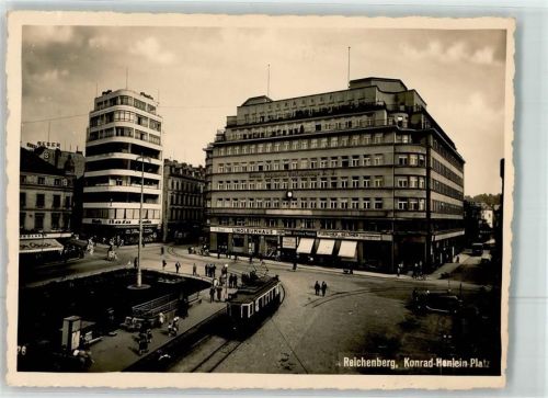 Liberec Reichenberg i. Böhmen - Konrad Henlein Platz Straßenbahn Oldtimer