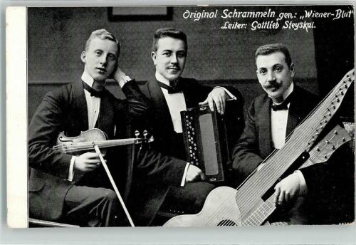 Original Schrammeln Wiener Blut Gitarre Geige Ziehharmonika Leiter Gottlieb Steyskal Der Artist