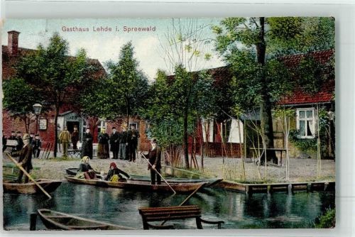 Lehde Gasthaus Lehde mit Spreewaldkahn