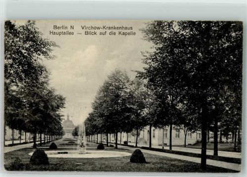 Wedding 1930 Virchow-Krankenhaus Hauptallee mit Kapelle