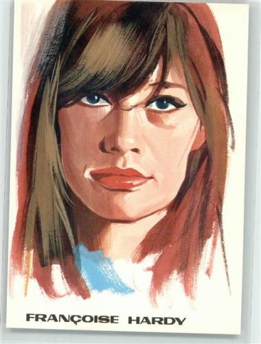 Francoise Hardy sign. F. Piccioni Rock / Pop Künstlerkarte