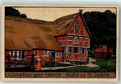 Lüneburger Heide Kate a.d. 13. Jahrh. Bauernhaus Verlag Kumm Gebr. 1264