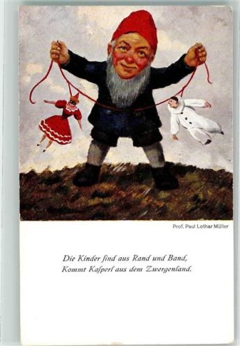 Thomas Porzellan Verlag Oppel & Hess Nr. 1251 Zwerg Pierrot sign. Lothar Müller