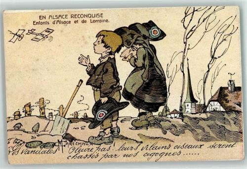 sign. Maurechaux Verlag Lapina - En Alsace Reconquise WK I Militär Frankreich Künstlerkarte