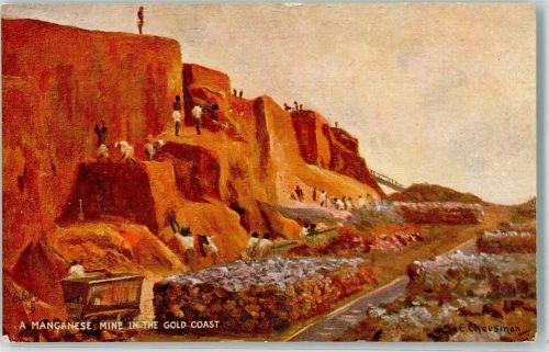 A Manganese Mine in the Gold Coast Tucks Karte Bergbau Künstlerkarte
