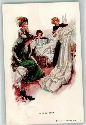 TheNr. 187 Trousseau Hochzeitskleid aussuchen sign. Harrison Fisher Reinthal u. Newman Künstlerkarte