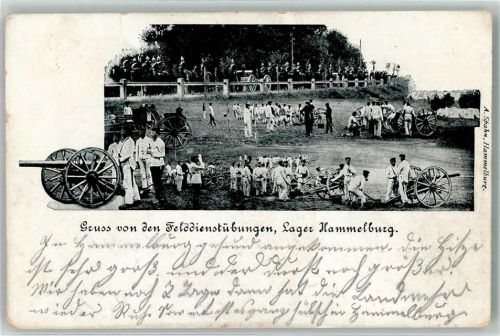 Hammelburg 1903 Truppenübungsplatz Schießstand Kanonen