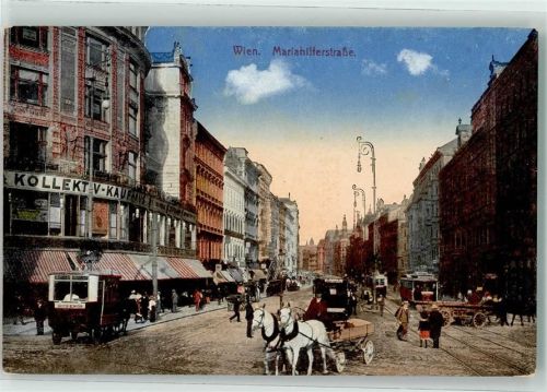 Wien Mariahilferstraße Straßenbahn Pferdestraßenbahn