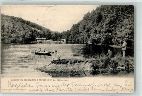 Ballenstedt 1905 Schwimmbad Hirschteich