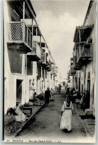 Biskra Foto AK Rue des Ouled-Nails