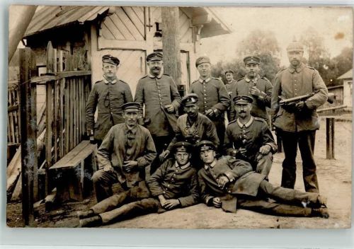 Schalkau Uniform Eisenbahntrupp Foto Bittner Ort lt. Fotograf